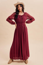 Load image into Gallery viewer, Redeemed Lace Sleeve Maxi Dress

